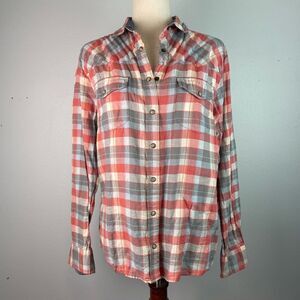 JACHS Girlfriend Bea Snap Down Shirt Size M EUC
